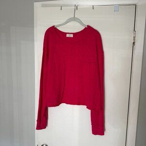 T.La Womens XL Red Long Sleeve Tee